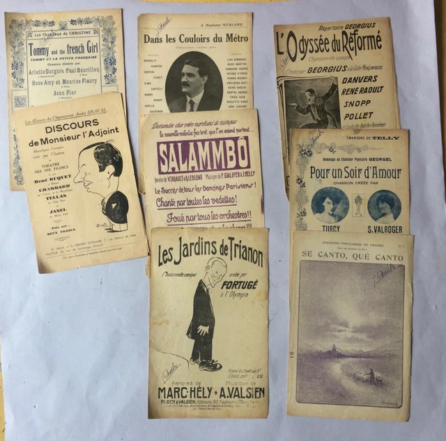 LOT DE PARTITIONS anciennes petit format EUR 10,00 PicClick FR